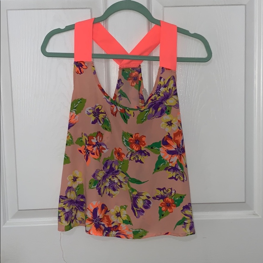 Floral crop top tank